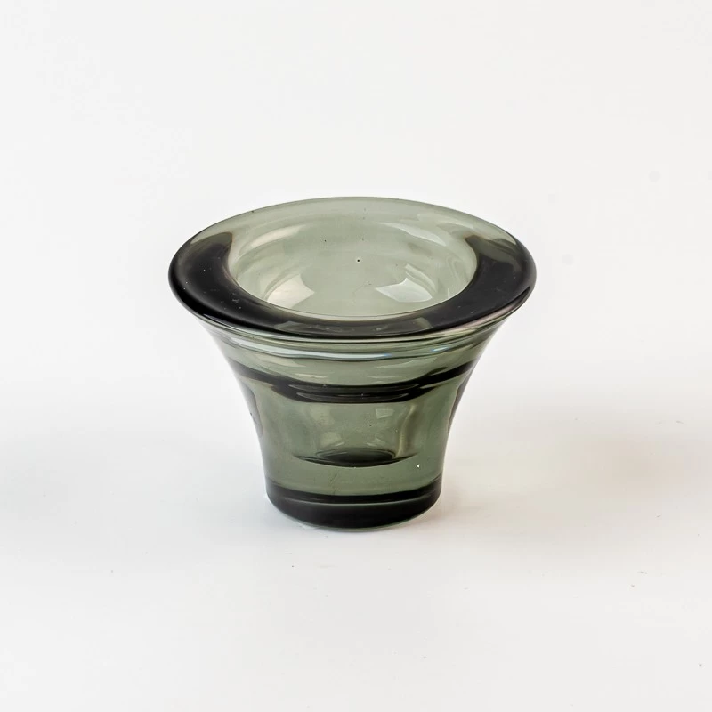 Supplier 1oz 35ml votive flower glass candle vessel candlestick