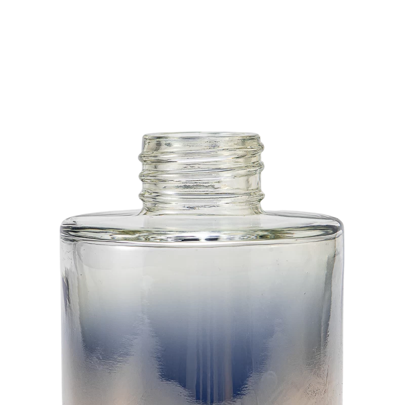 Modern fragrance decorated gradated glass reed diffuser bottle luxurious empty