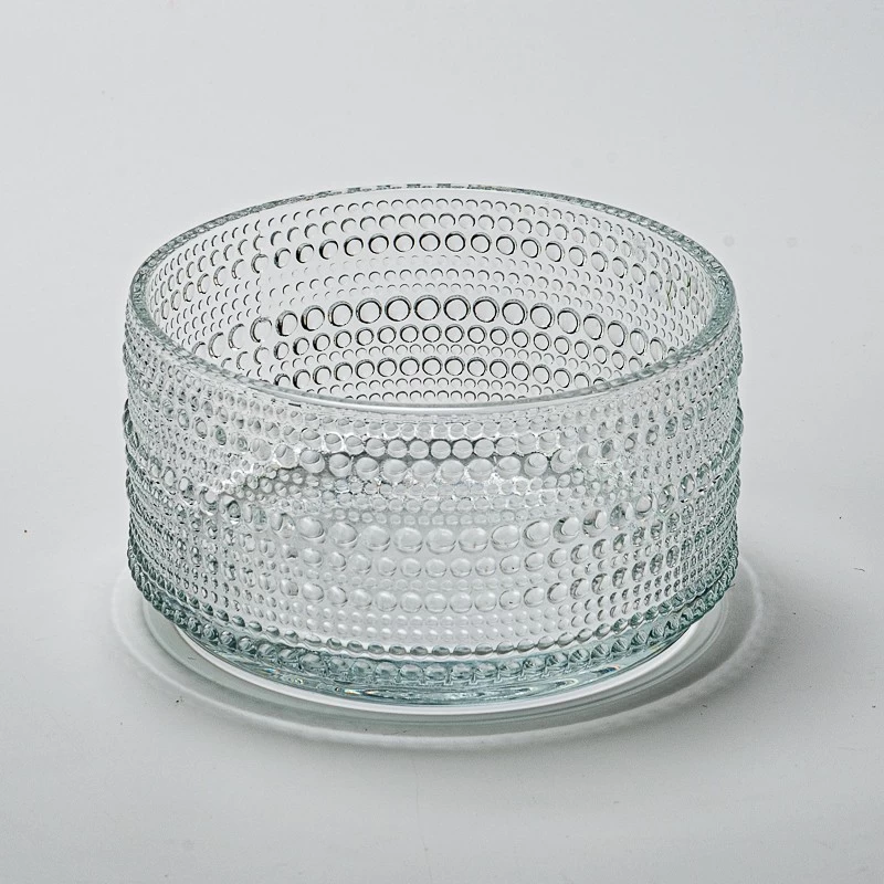 Spots Glass Candle Jars Custom 600ml Three Wicks Glass Candle Jars