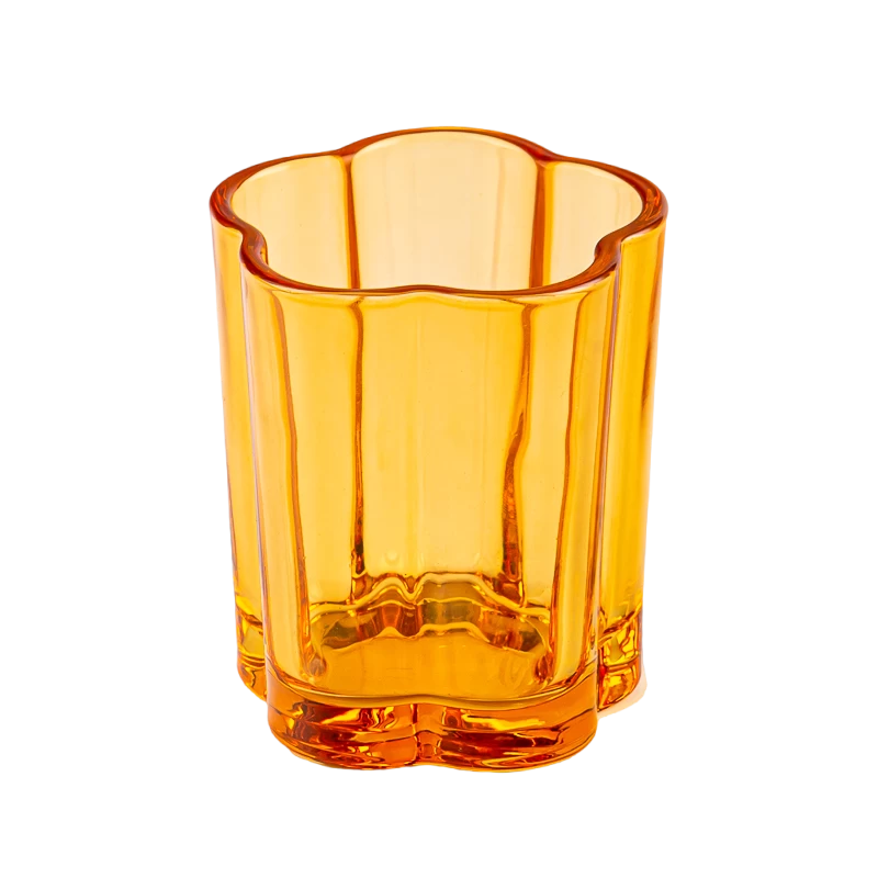 China Groothandel Luxe 5oz Flower Glass Candle Jar fabrikant