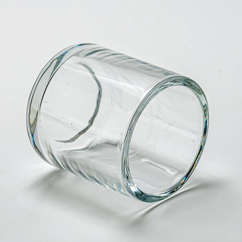 Thick Wall 280ml Glass Candle Jars Custom Color Logo Straight Glass Candle Vessels Wholesale