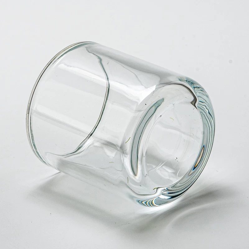 Thick Wall 280ml Glass Candle Jars Custom Color Logo Straight Glass Candle Vessels Wholesale