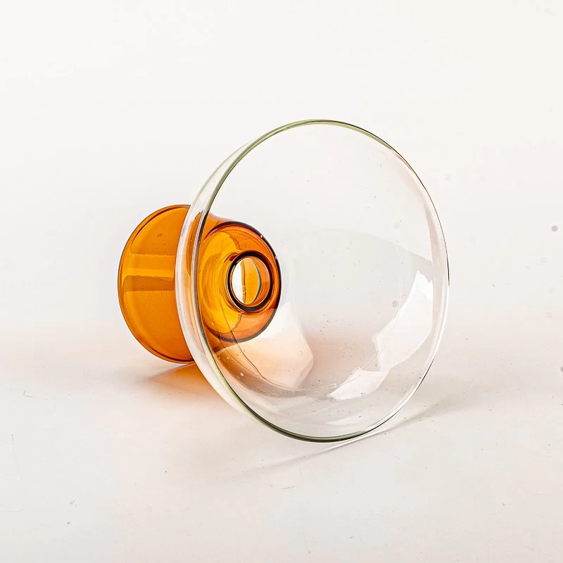 Decoração de casa Candlestick de vidro borossilicato