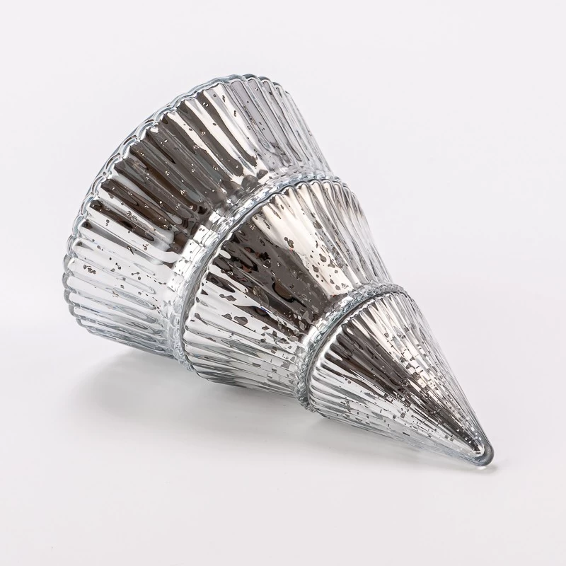 Luksus Mercury Christmas Glass Tree Candle Holder