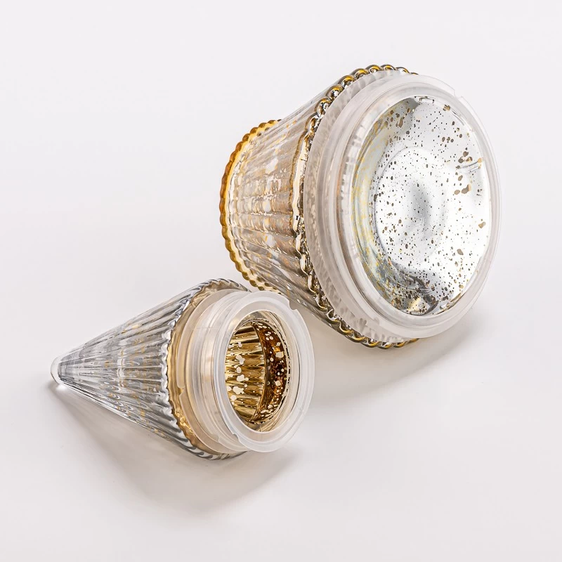 glass tree decorative candle jar