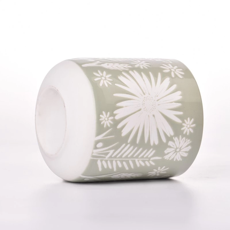 Hand Made Glazed Ceramic Cup 11oz Aroma Candle Jar Supplier