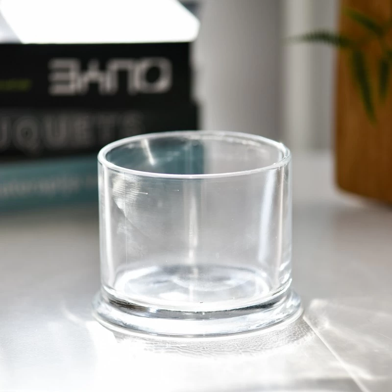 Wholesale transparent large-capacity glass candle jars for wedding decorations