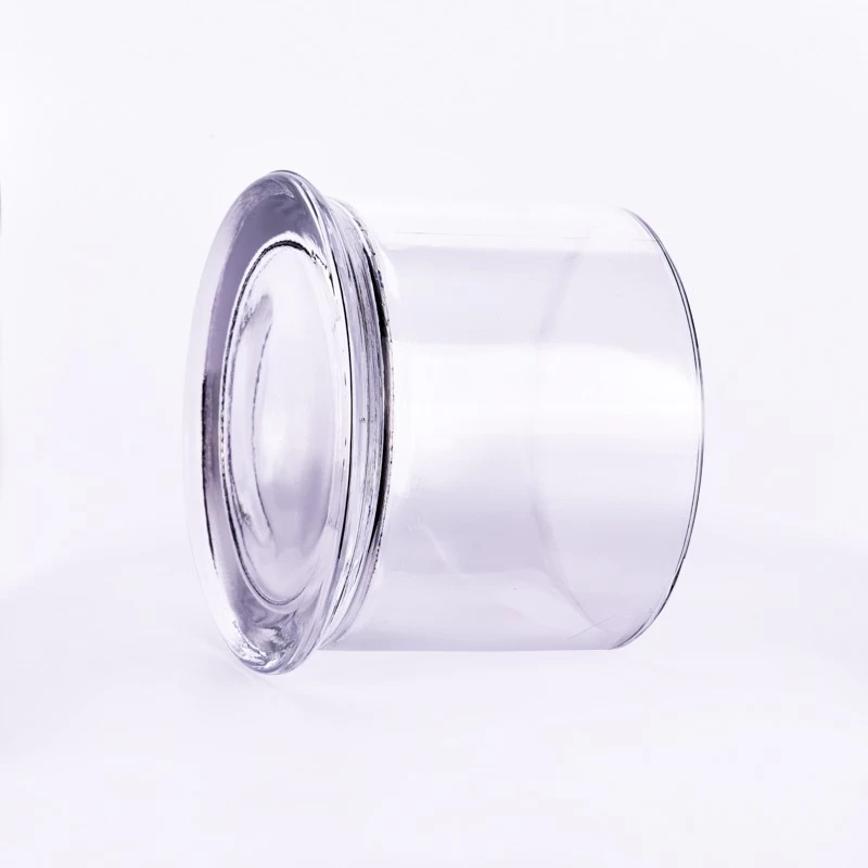 Poctes de bougie en verre transparente de grande capacité transparente pour décorations de mariage