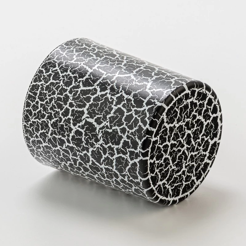 Wholesale crack effect scented candle glass container