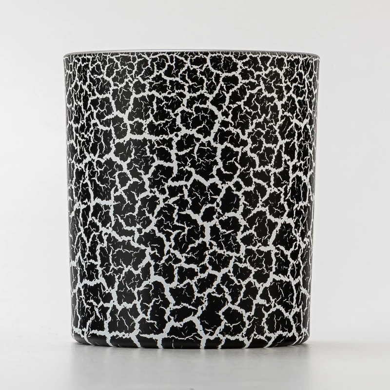 Wholesale crack effect scented candle glass container