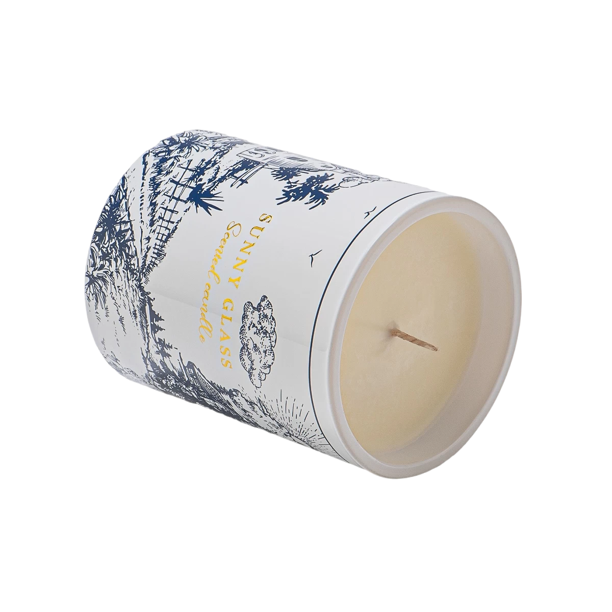Páipéar Retro Decal nua Scented Monaróir Jar Cónaidh Ceirmeach