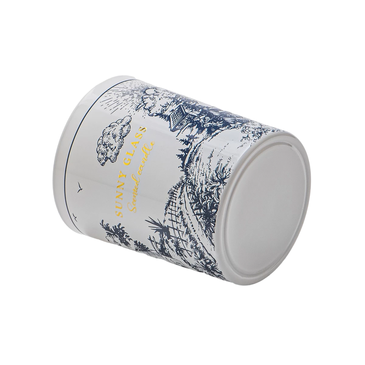 Páipéar Retro Decal nua Scented Monaróir Jar Cónaidh Ceirmeach