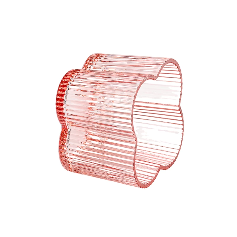 Flor Shape Glass Candle Fots Dois Wicks três Wicks Vidro Candelas de vidro