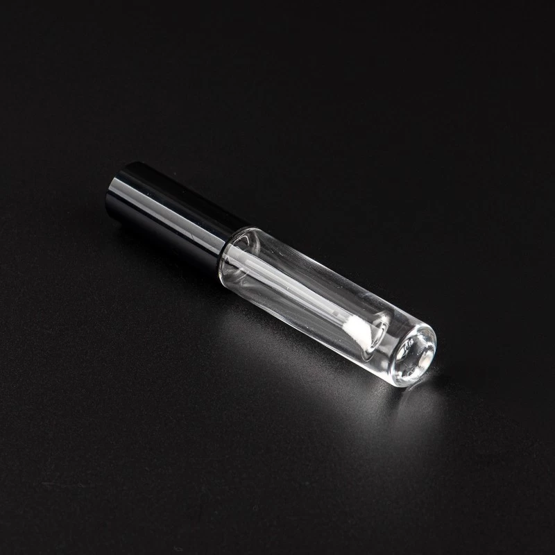 5ml Cosmetics Glass Bottle With black Cap Brush for mascara cream