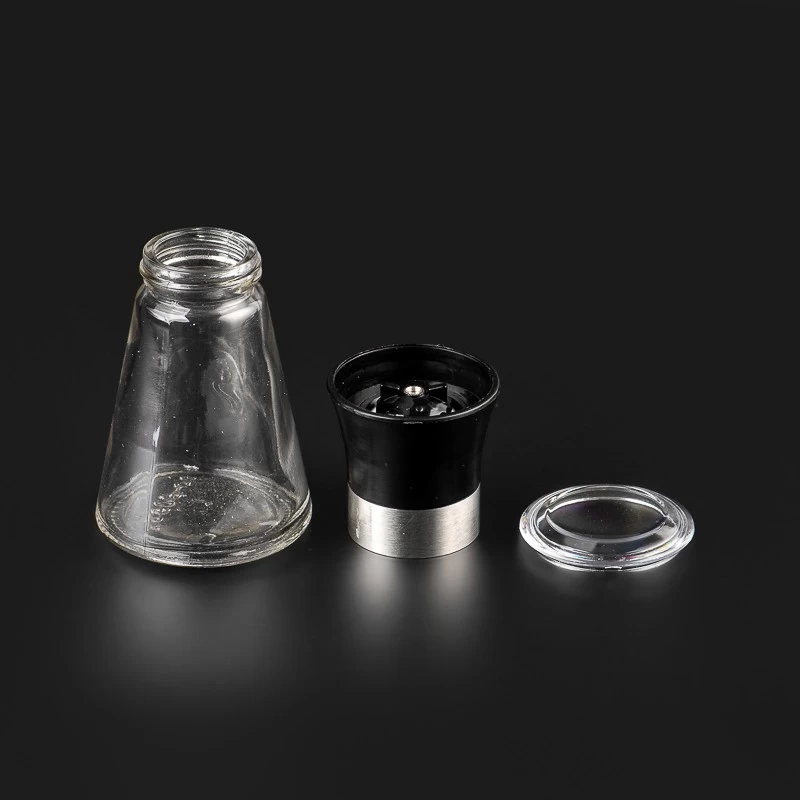 80ml Glass pepper shaker bottle with grinding cap