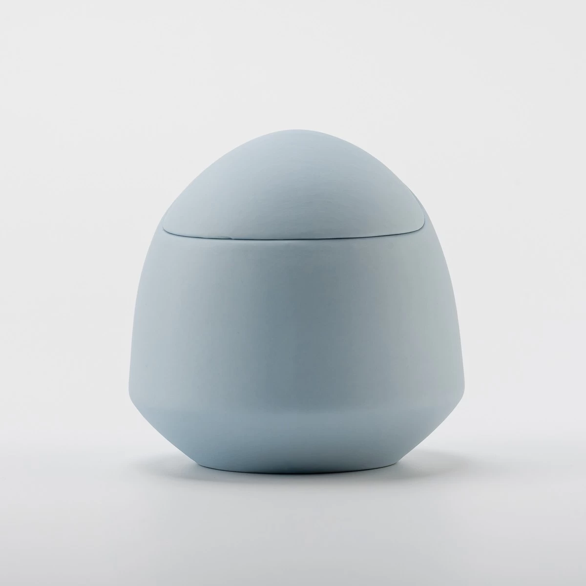 Egg shape ceramic candle jar home decor