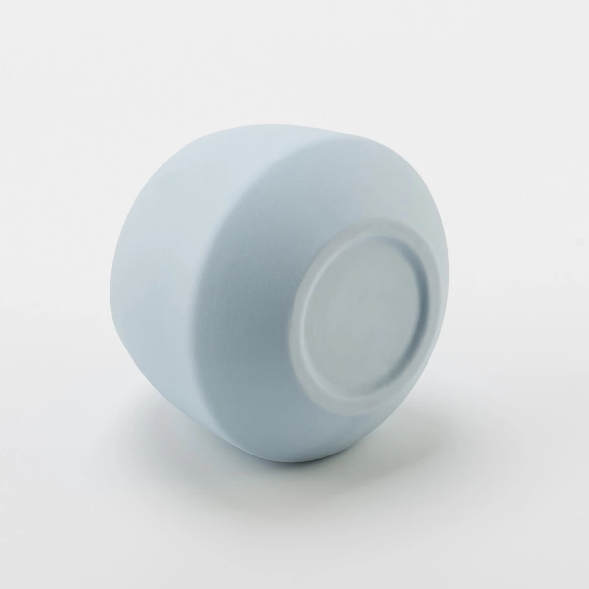 Egg shape ceramic candle jar home decor