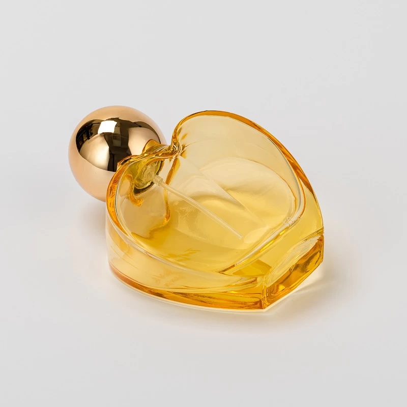 heart shape 50ml glass perfume bottle