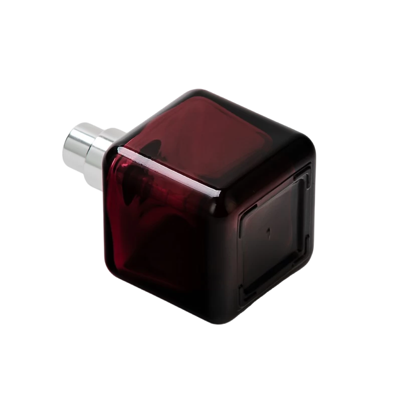 Luxury 30ml Square Glass Perfume Bottles Custom Color Logo Glass Perfume Bottles