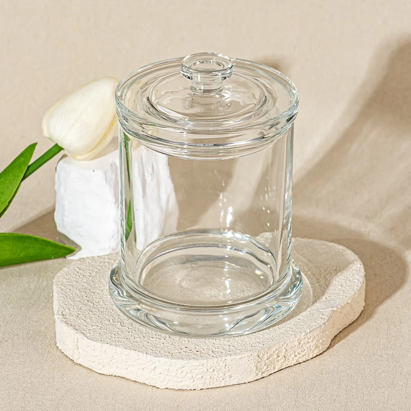 Popular Classic Glass Candle Jar with Lids Wholesale