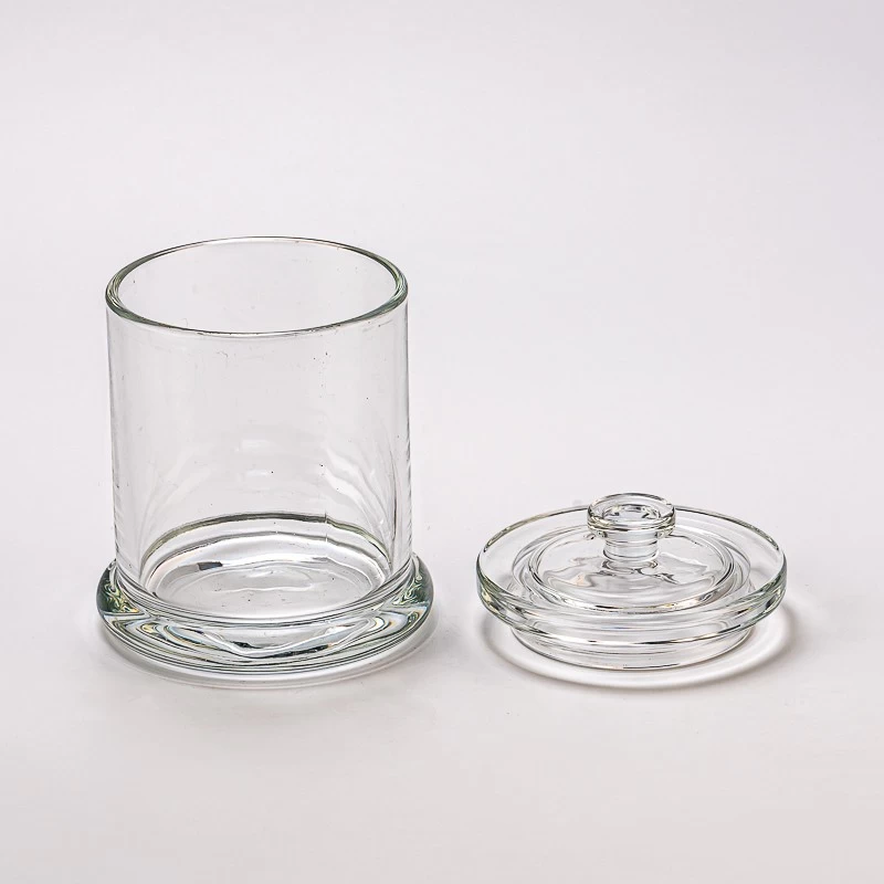 Popular Classic Glass Candle Jar with Lids Custom Color Glass Candle Holders - COPY - 1rw8vt