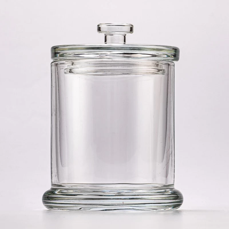 Popular Classic Glass Candle Jar with Lids Wholesale