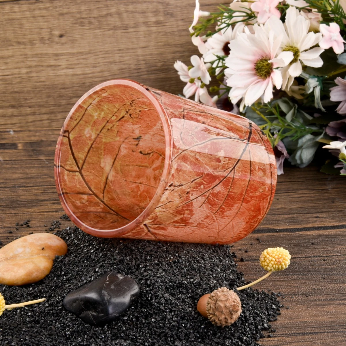 Leaf shape candle container for candle making wholesale 