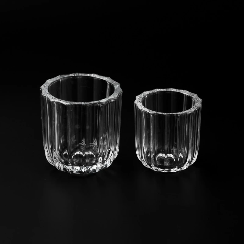 luxury 4.5oz thick ribbon glass candle holder