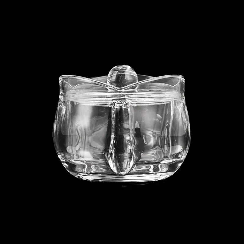  wholesale 150ml clear glass candle container with glass lid