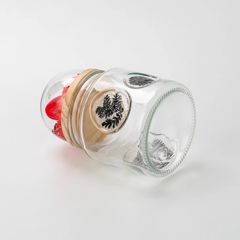 glass candle container glass candle jar with sealing dome lid