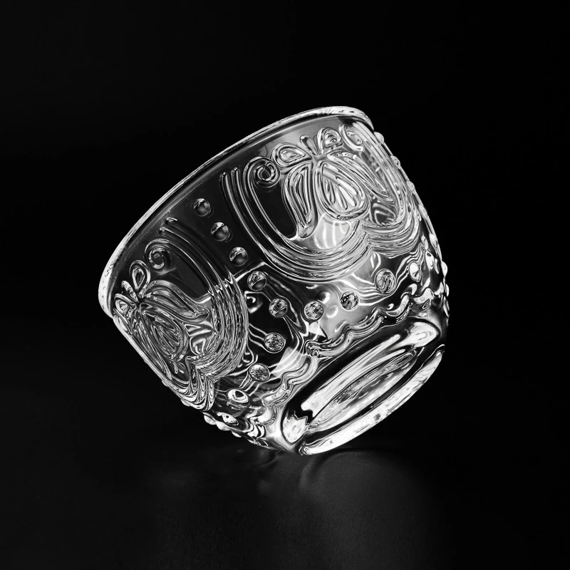 Wholesale 280ml 300ml egg shape with specific pattern with matched glass lids