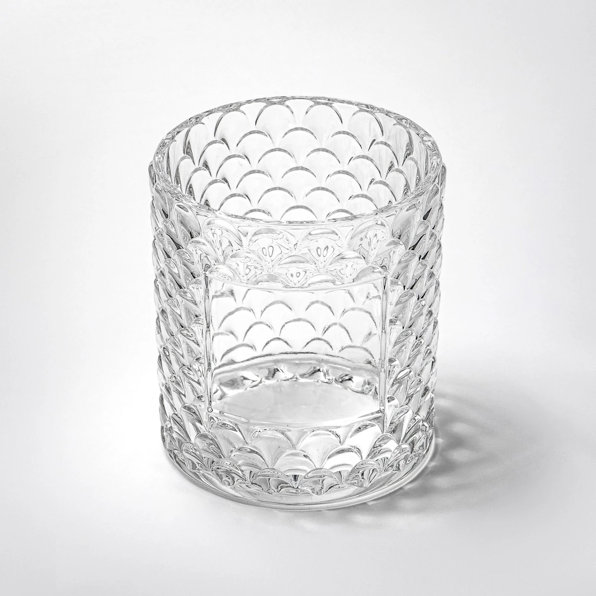 Unique Squama Surface Glass Jar Scented Candle Holder Supplier