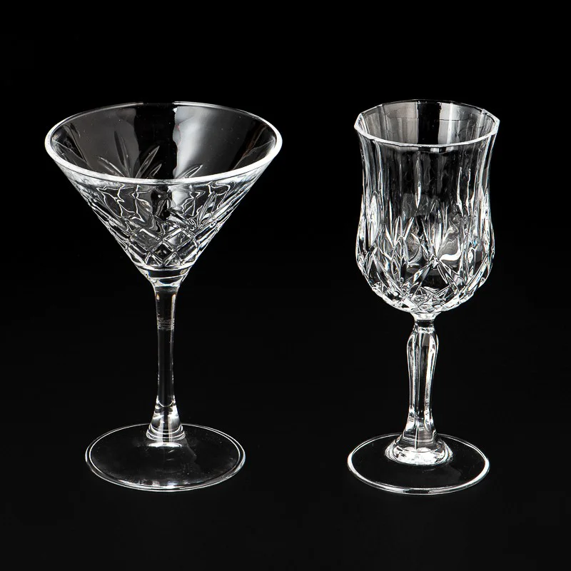 Pembekal Piala Kaca Kristal Ukiran Tangan 180ml