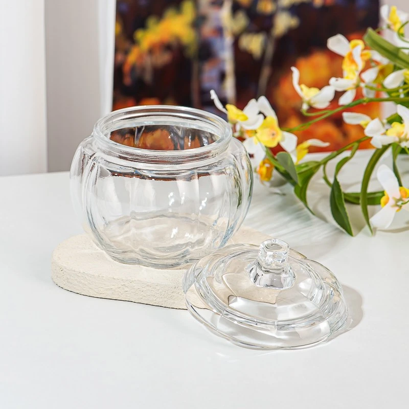 hete verkoop 15-16oz pompoen glazen kaarspot