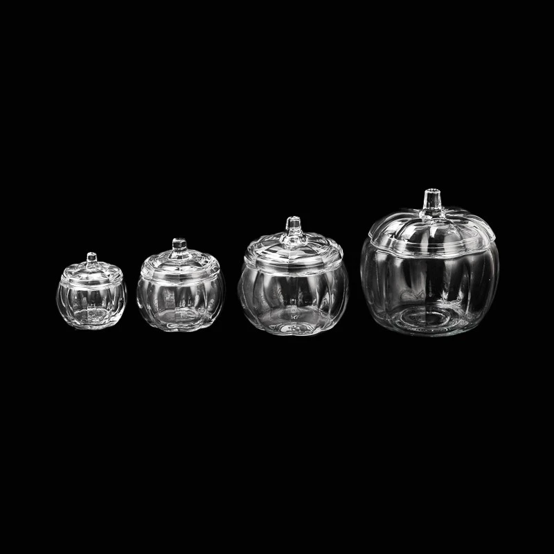 Ev dekorasyonu büyük boy kabak cam kapaklı konteyner