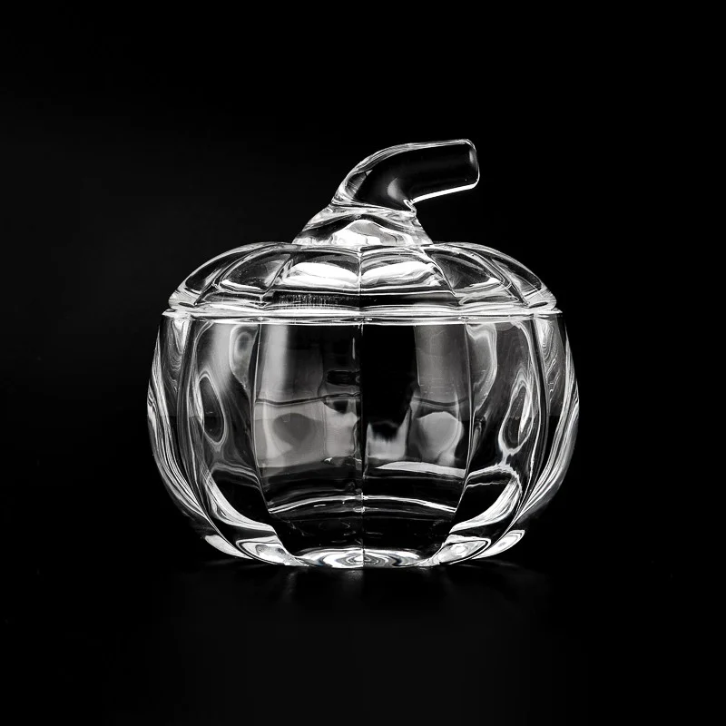 Wholesale 255ml home decor small size pumpkin glass candle jar
