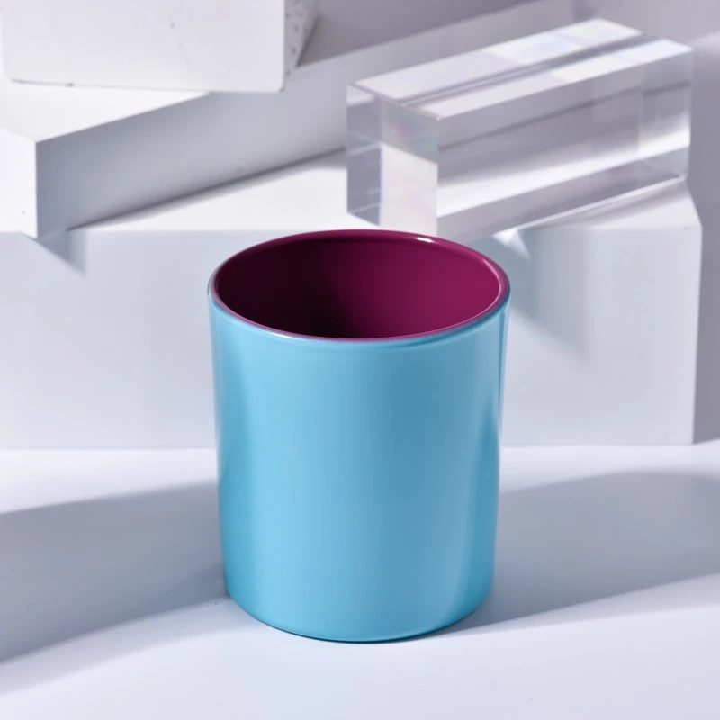 ホット販売 8 オンス ブルー カラー ガラス キャンドル ジャー