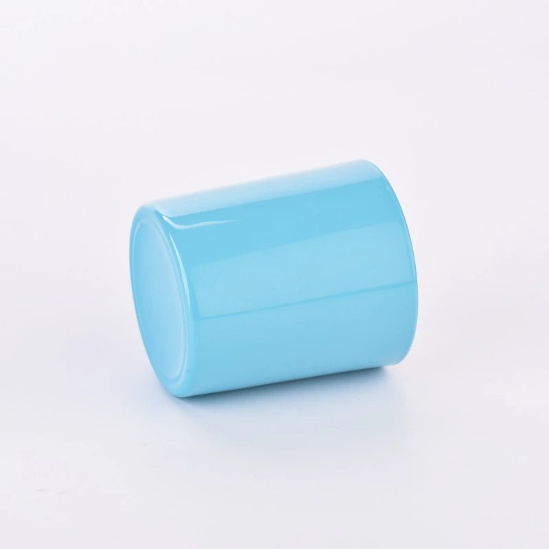 ホット販売 8 オンス ブルー カラー ガラス キャンドル ジャー