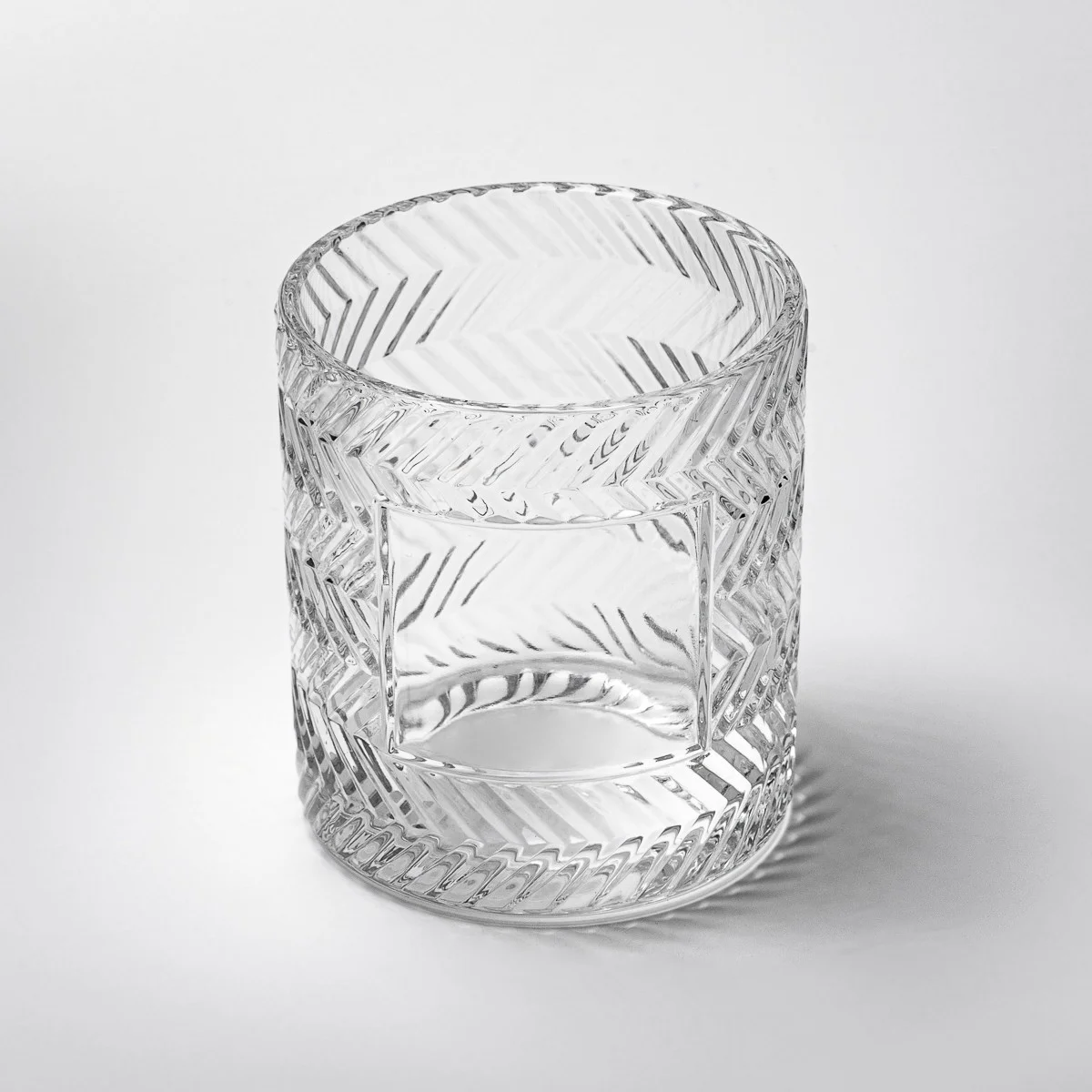 Wholesale 310ml custom pattern & custom logo space glass candle vessel 