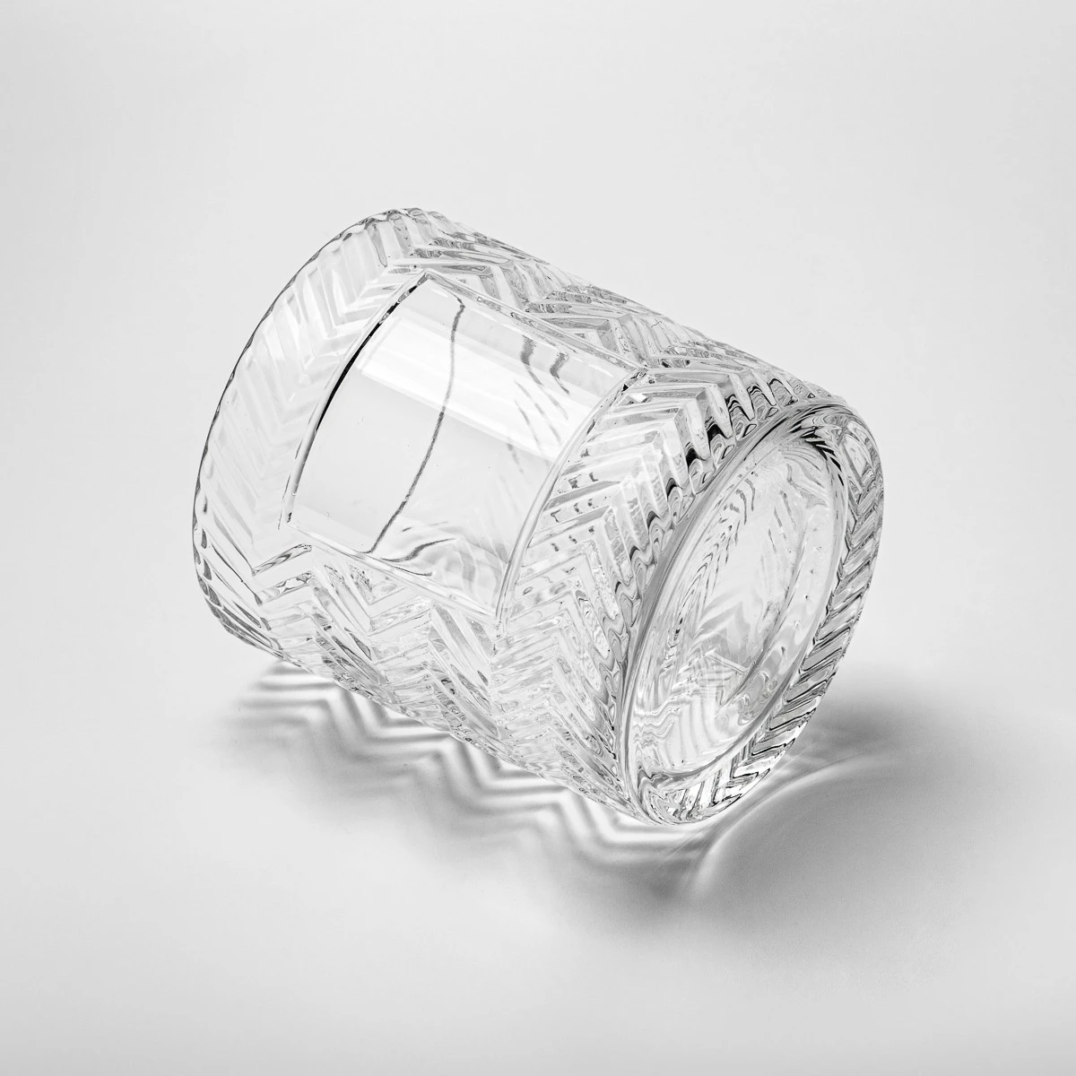 Wholesale 310ml custom pattern & custom logo space glass candle vessel 