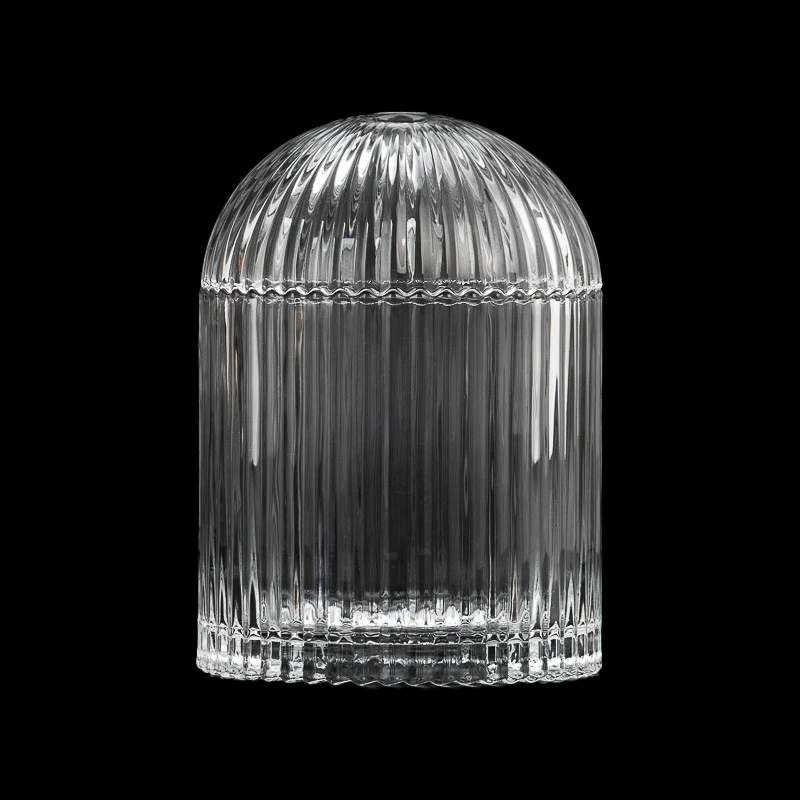 home decor 14oz glass candle jar with dome lid