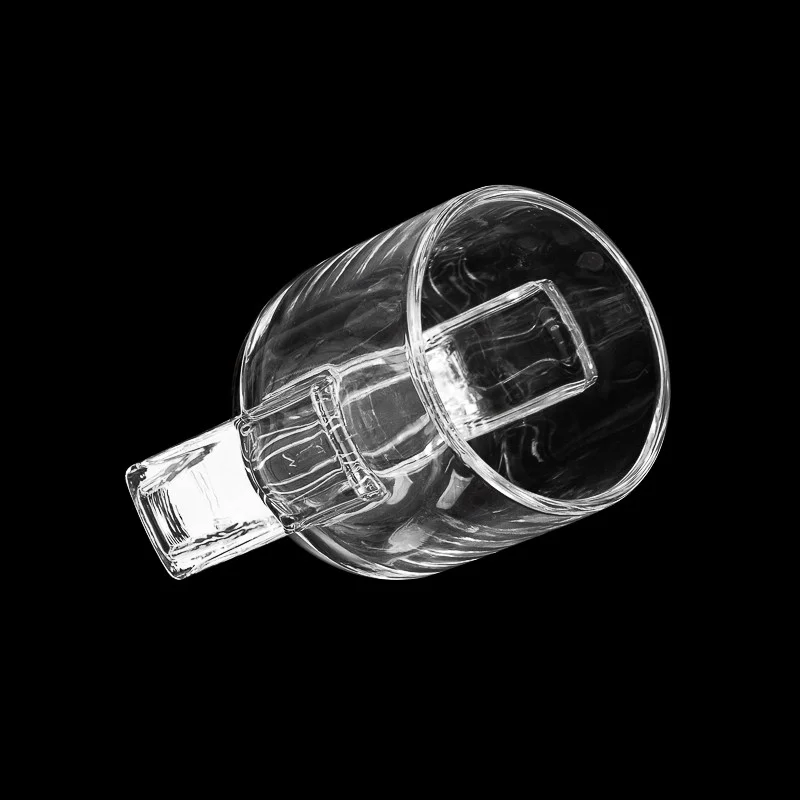 Supplier 268ml round bottom glass candle holder with square base from Sunny Glassware