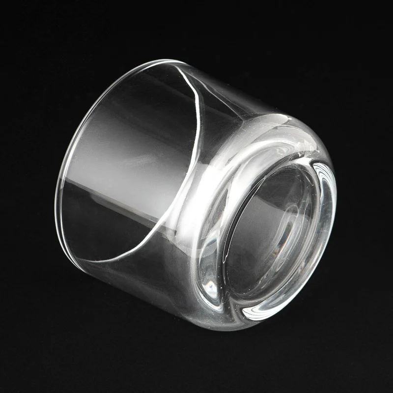 Furnizor Suport pentru lumânări din sticlă cu fund rotund de 300 ml, cu perete mai gros și fund mai gros
