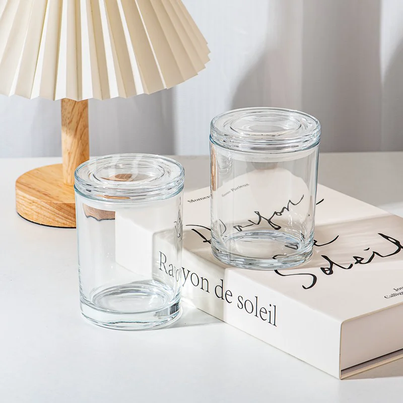 heimilisskreyting 7oz kertakrukka úr gleri með glerloki