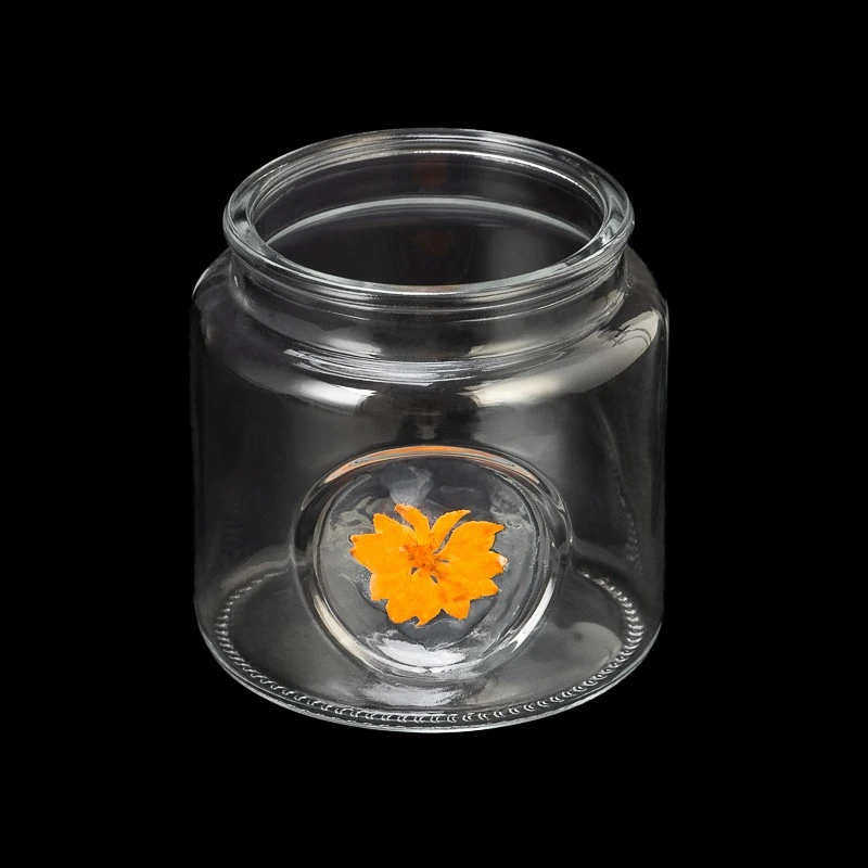 Creative Style Glass Jar 570ml Candle Holder for Home Decor