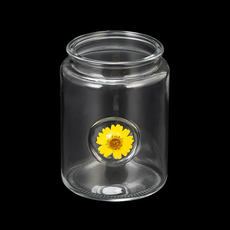 Creative Design Glass Vessel 23oz Empty Candle Jar for Candle Making