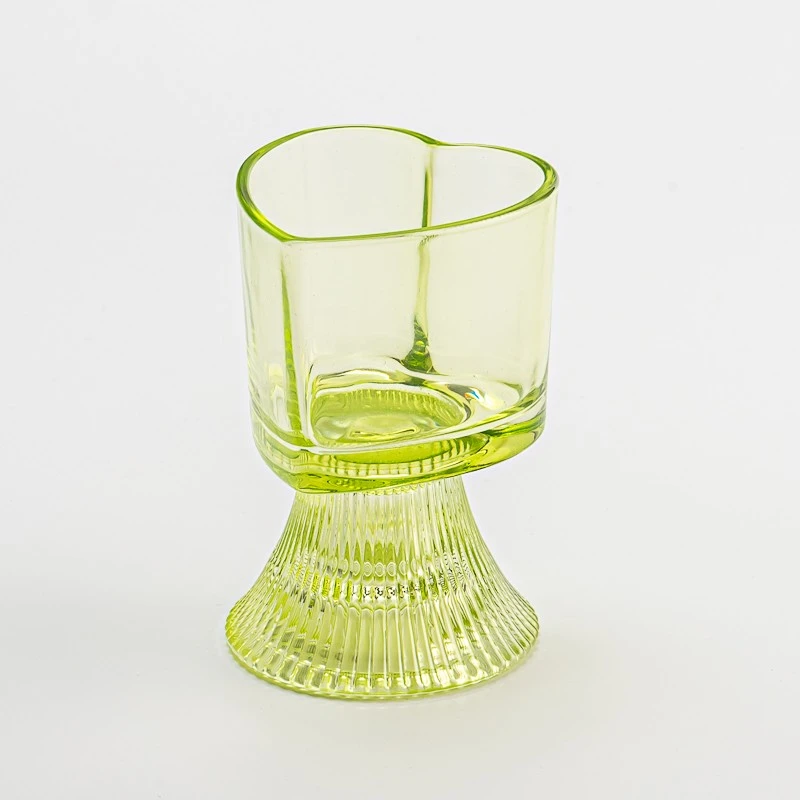  Popular 170ml Heart  transparent color glass candle jar Valentine's Day Gifts