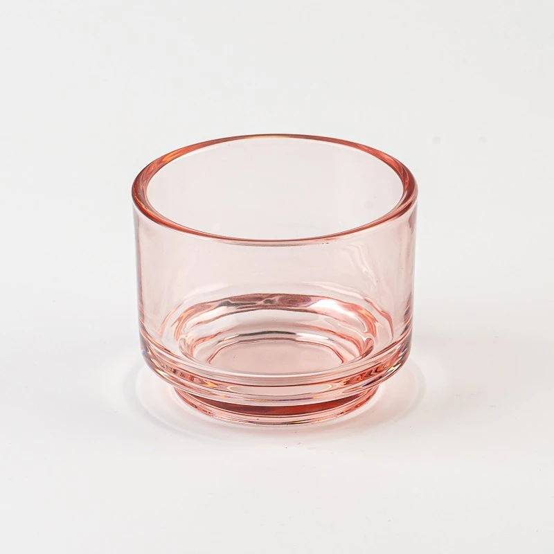 4oz step glass candle jar 