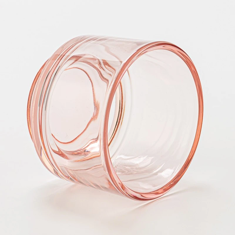 4oz step glass candle jar 