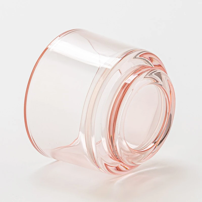 Home Decor 4oz Step Glass Candle Jar